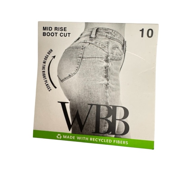 NWT Royalty for Me WWB mid rise boot cut white jeans size 10 - Picture 6 of 8